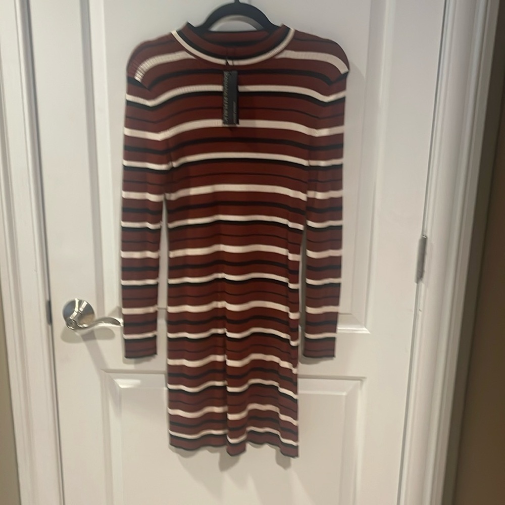 BR striped ribbed dress